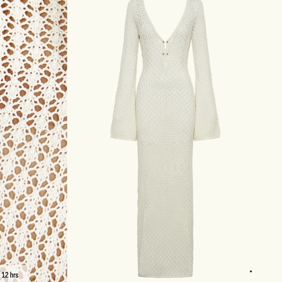 NWT Meshki Kayleigh Crochet Fishtail Maxi Dress – White – Size S - Picture 2 of 9